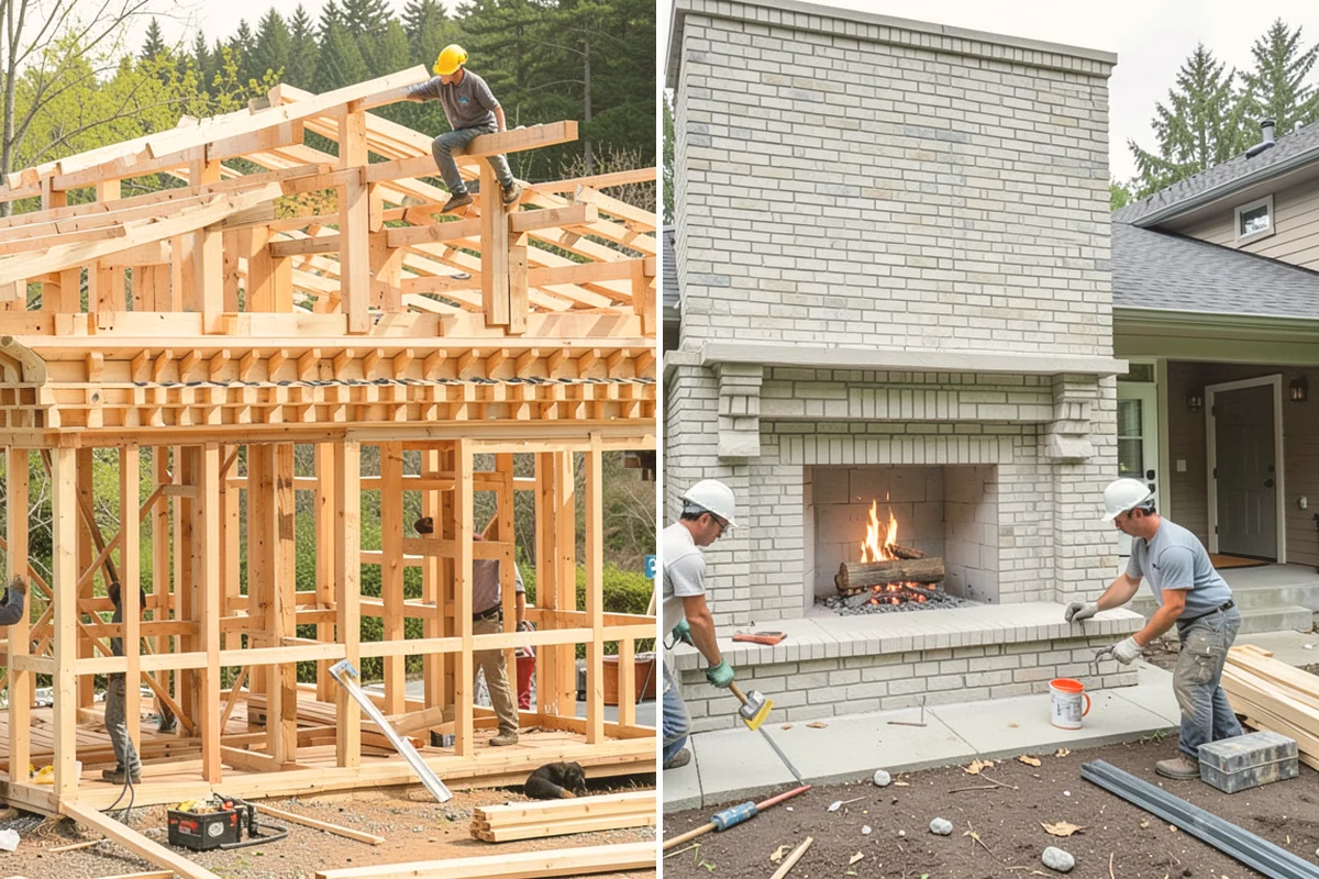 Fireplace Mantel Installation in Milton, King County, WA - Review styles, materials, and clearance requirements