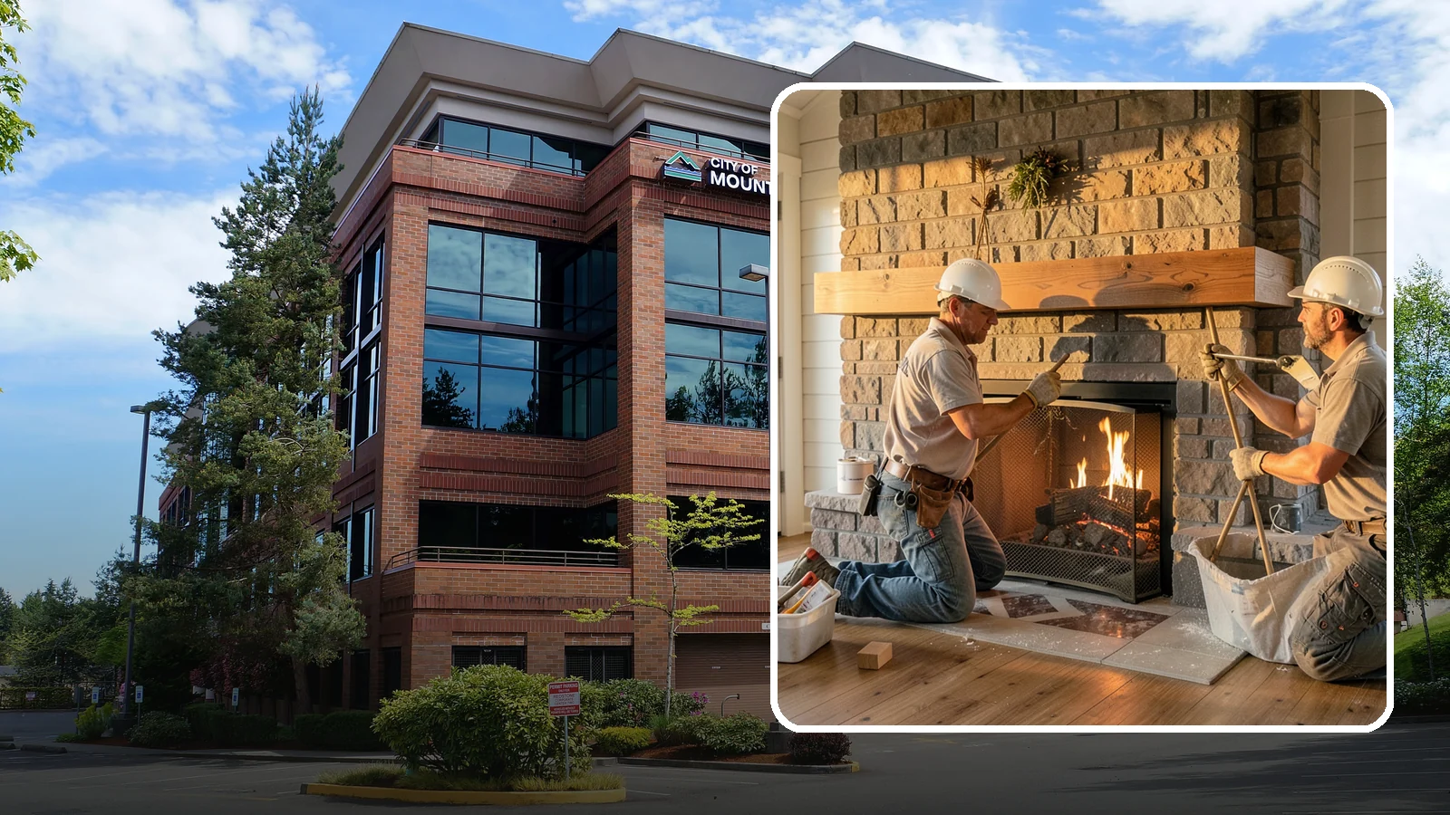 Fireplace Mantel Installation in Mountlake Terrace, Snohomish County, WA - A custom fireplace mantel that anchors your hearth with warmth, craftsmanship, and character.