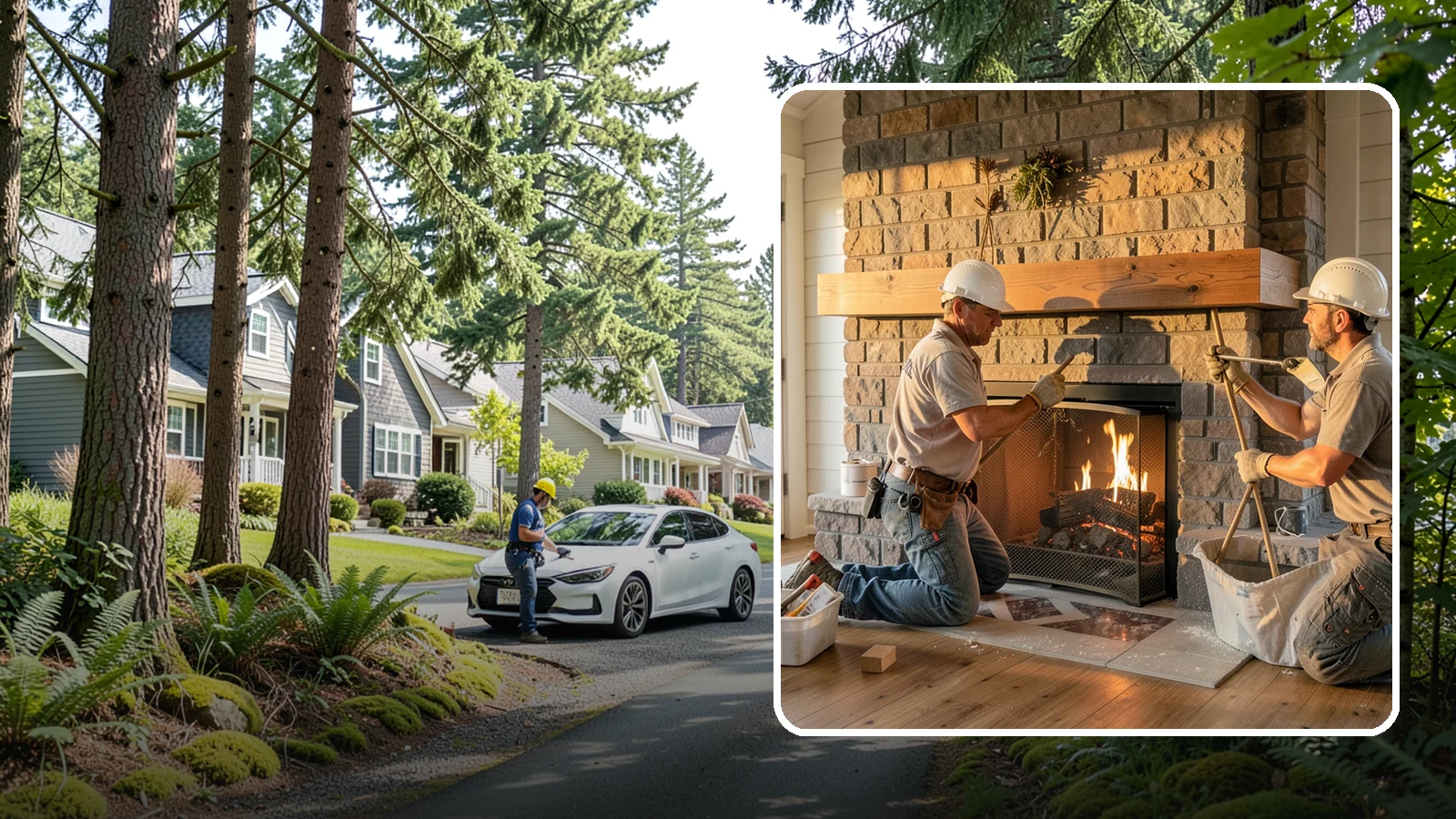 Fireplace Mantel Installation in Normandy Park, King County, WA - A custom fireplace mantel that anchors your hearth with warmth, craftsmanship, and character.