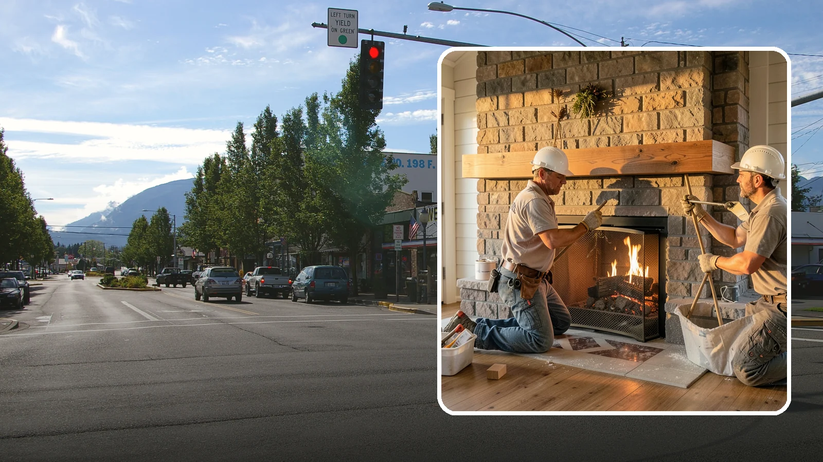 Fireplace Mantel Installation in North Bend, King County, WA - A custom fireplace mantel that anchors your hearth with warmth, craftsmanship, and character.