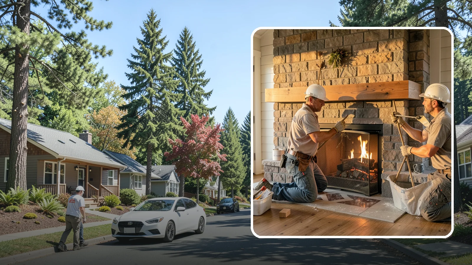 Fireplace Mantel Installation in Orting, Pierce County, WA - A custom fireplace mantel that anchors your hearth with warmth, craftsmanship, and character.