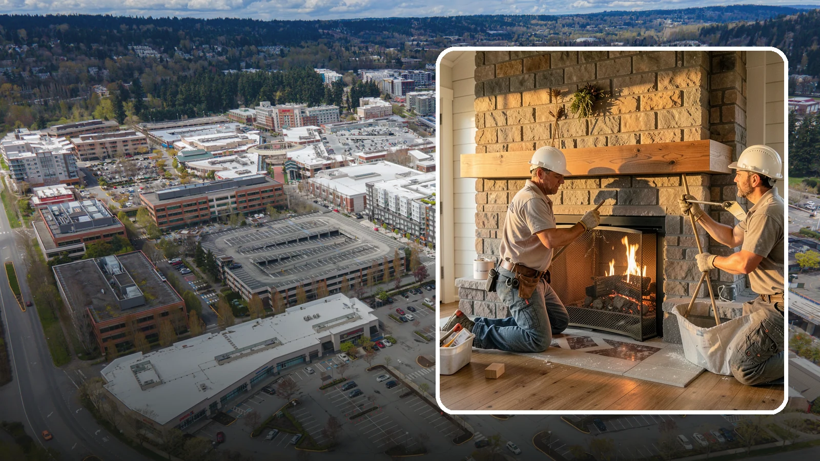 Fireplace Mantel Installation in Redmond, King County, WA - A custom fireplace mantel that anchors your hearth with warmth, craftsmanship, and character.