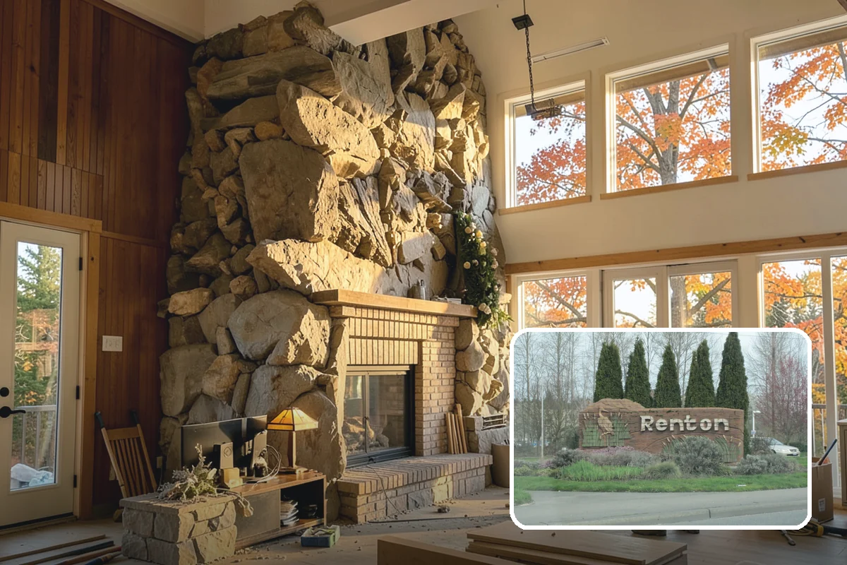 Fireplace Mantel Installation in Renton, King County, WA - A striking focal point for your living space