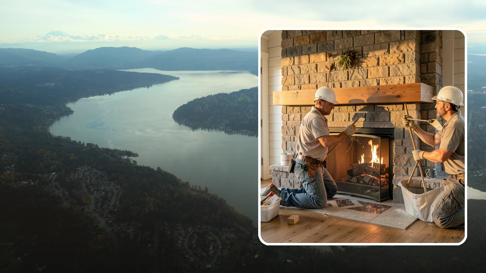 Fireplace Mantel Installation in Sammamish, King County, WA - A custom fireplace mantel that anchors your hearth with warmth, craftsmanship, and character.