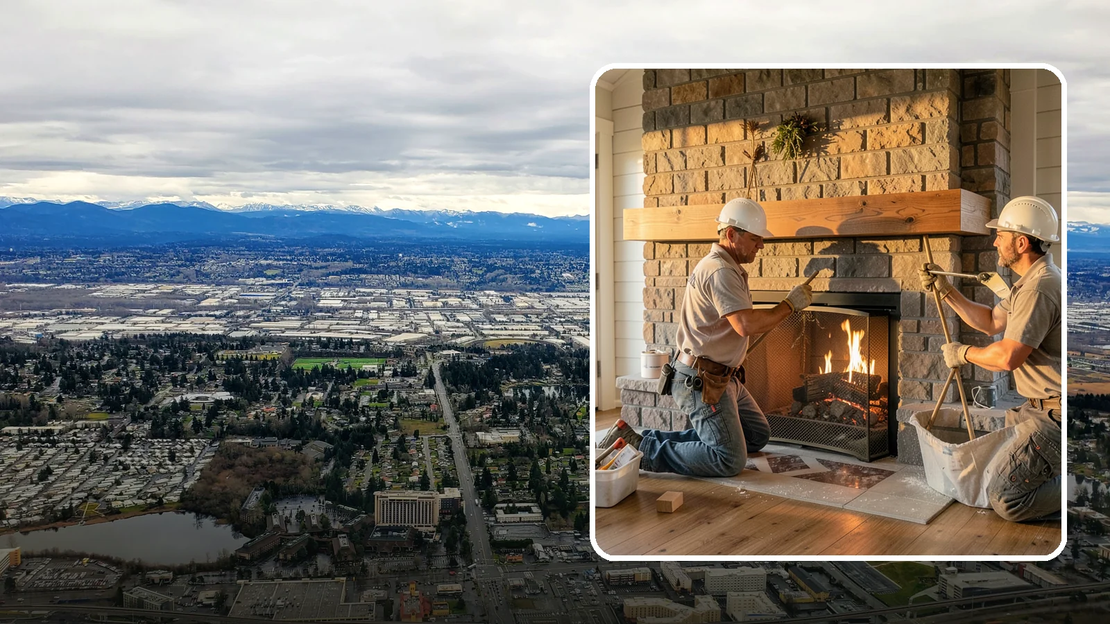 Fireplace Mantel Installation in SeaTac, King County, WA - A custom fireplace mantel that anchors your hearth with warmth, craftsmanship, and character.