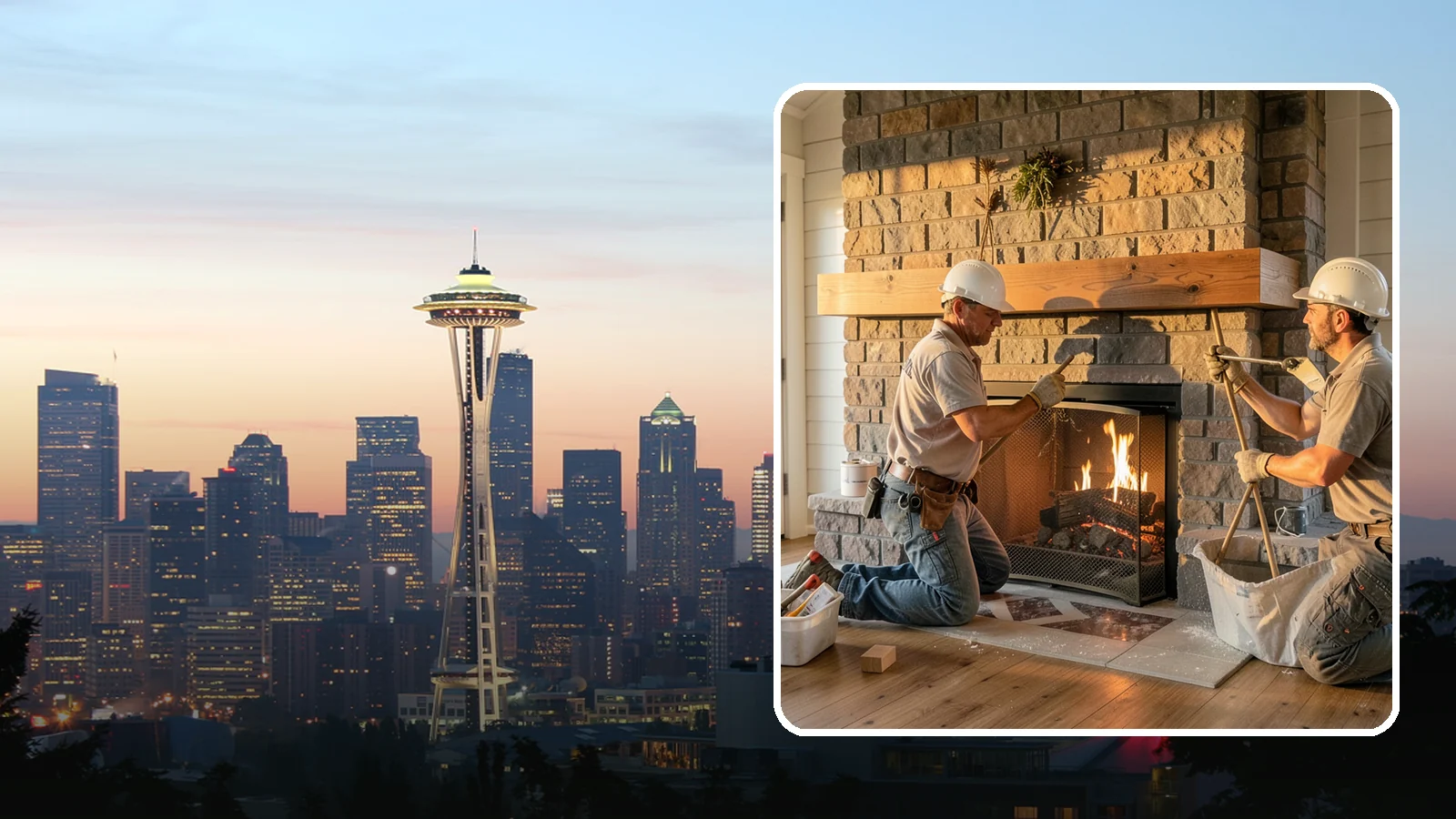 Fireplace Mantel Installation in Seattle, King County, WA - A custom fireplace mantel that anchors your hearth with warmth, craftsmanship, and character.