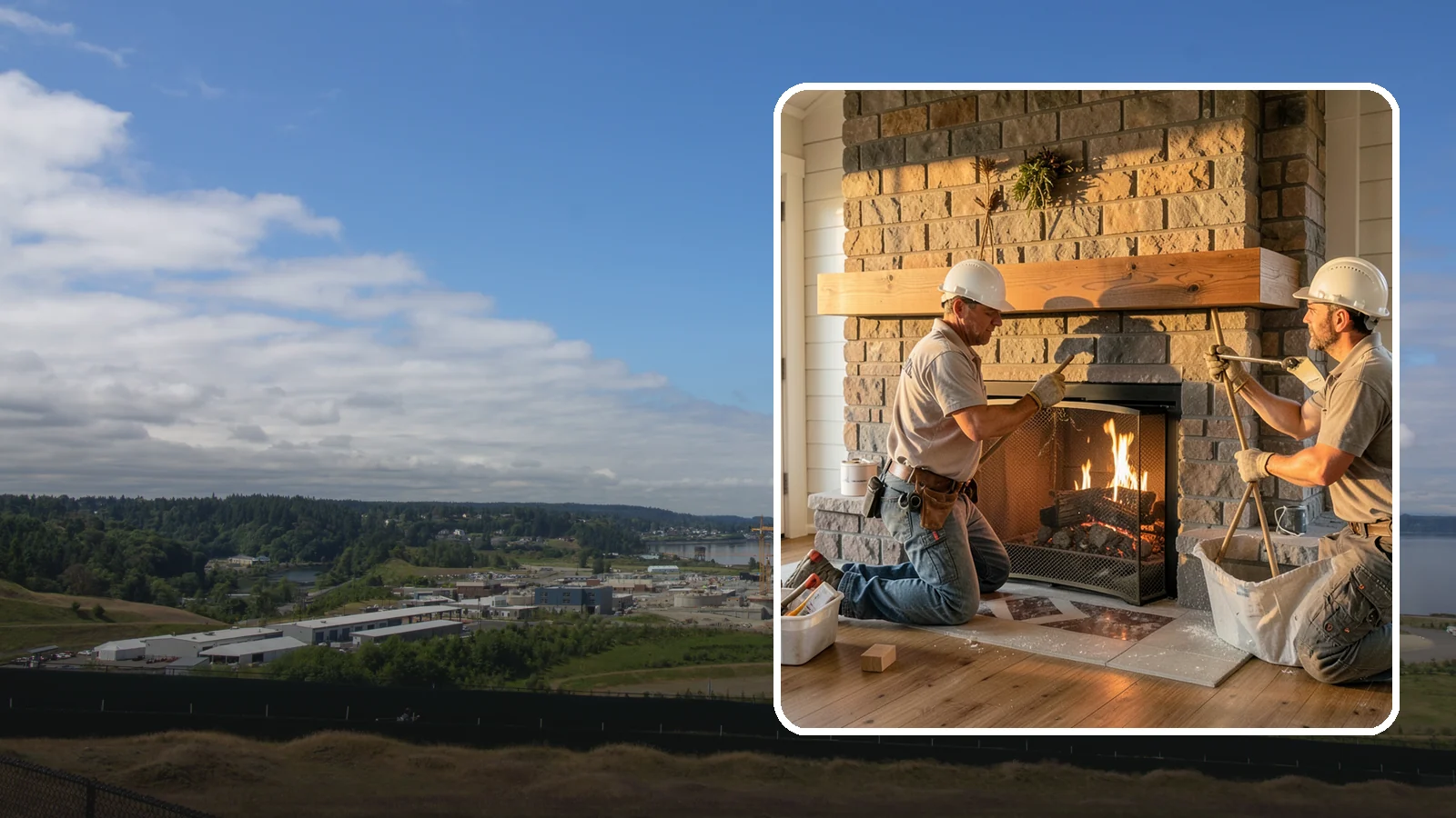 Fireplace Mantel Installation in University Place, Pierce County, WA - A custom fireplace mantel that anchors your hearth with warmth, craftsmanship, and character.