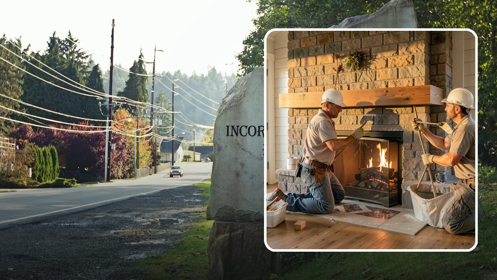 Fireplace Mantel Installation in Wilkeson, Pierce County, WA - A custom fireplace mantel that anchors your hearth with warmth, craftsmanship, and character.