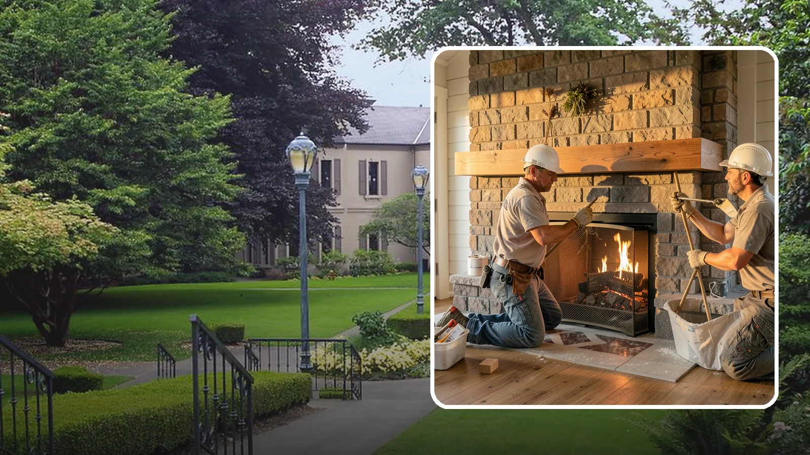Fireplace Mantel Installation in Woodinville, King County, WA - A custom fireplace mantel that anchors your hearth with warmth, craftsmanship, and character.