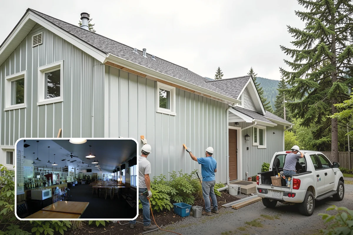 Fireplace Refacing in Black Diamond, King County, WA - Dramatic update without structural rebuilding