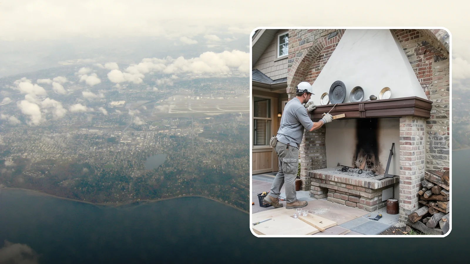 Fireplace Refacing in Burien, King County, WA - A fresh stone, tile, or brick face that modernizes your fireplace in a single project.