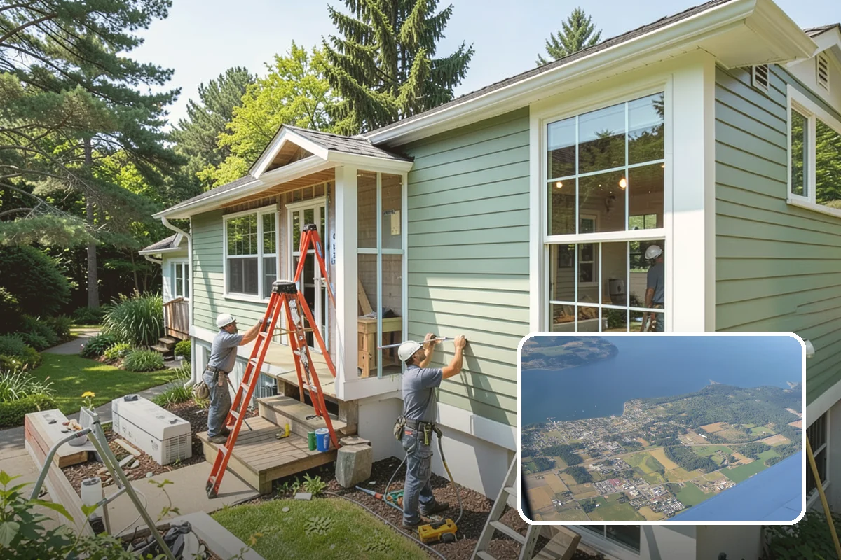 Fireplace Refacing in Coupeville, Island County, WA - Dramatic update without structural rebuilding