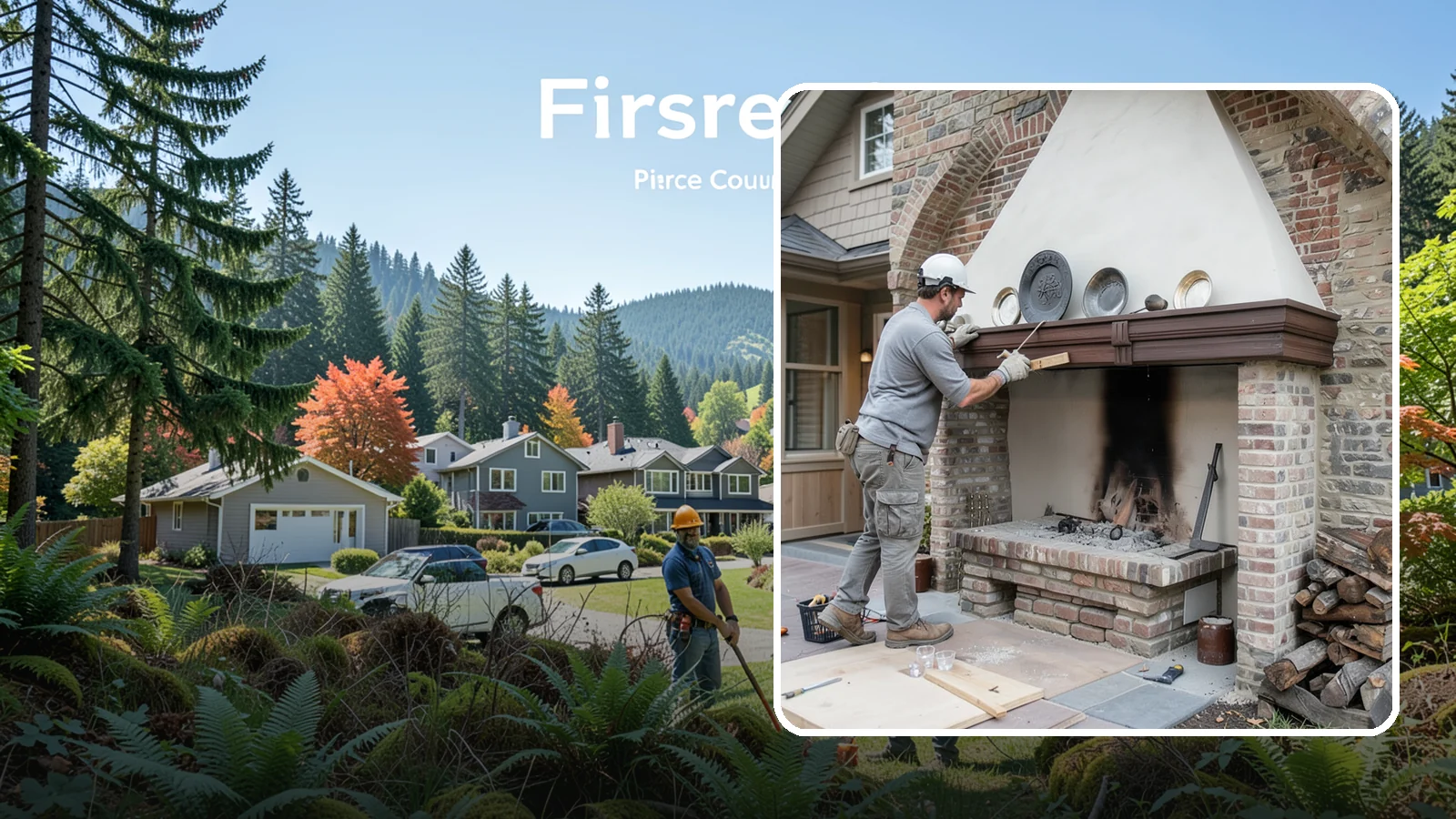 Fireplace Refacing in Fircrest, Pierce County, WA - A fresh stone, tile, or brick face that modernizes your fireplace in a single project.