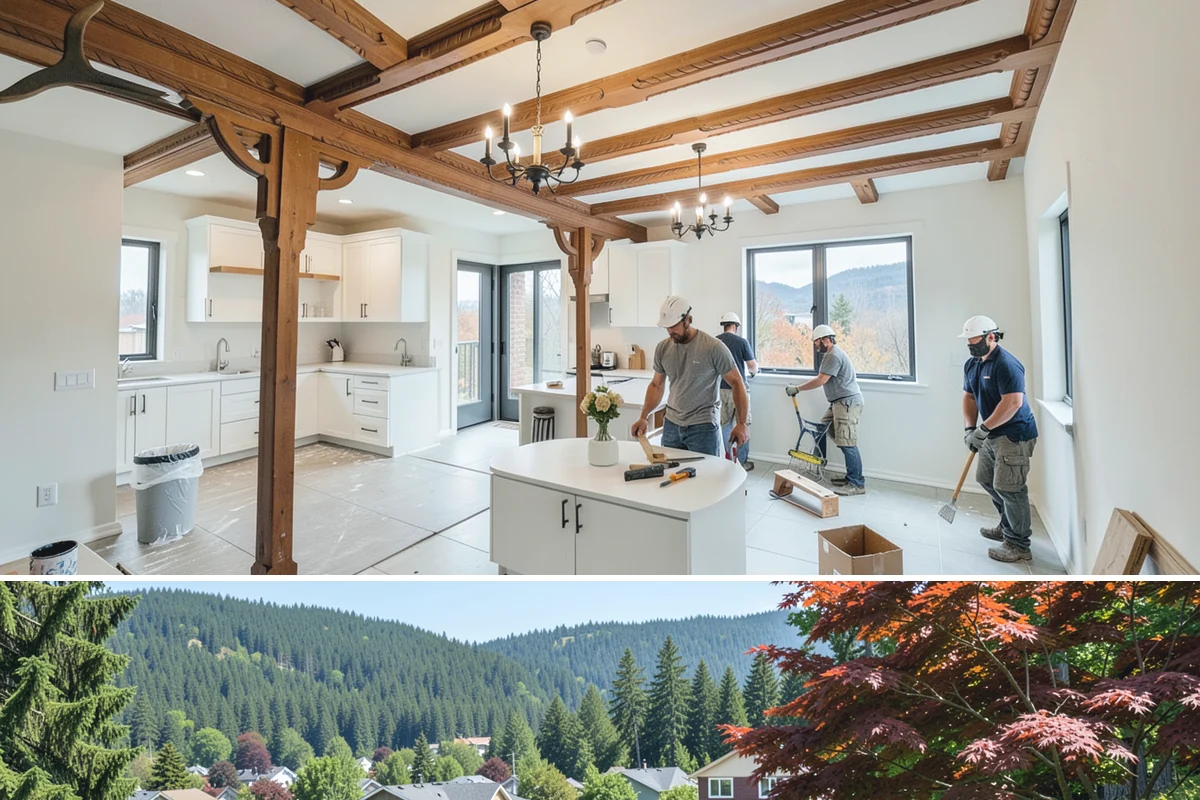 Fireplace Refacing in Index, Snohomish County, WA - Refacing is an interior project that fits any season and is a favorite winter refresh while the fireplace is in use.