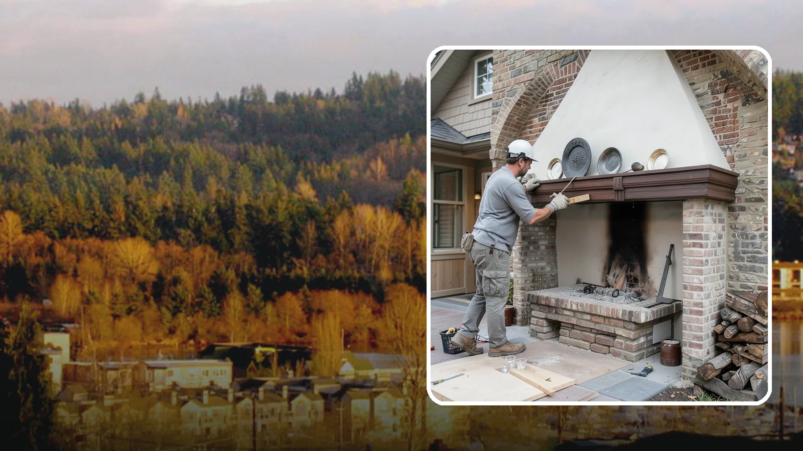 Fireplace Refacing in Kenmore, King County, WA - A fresh stone, tile, or brick face that modernizes your fireplace in a single project.