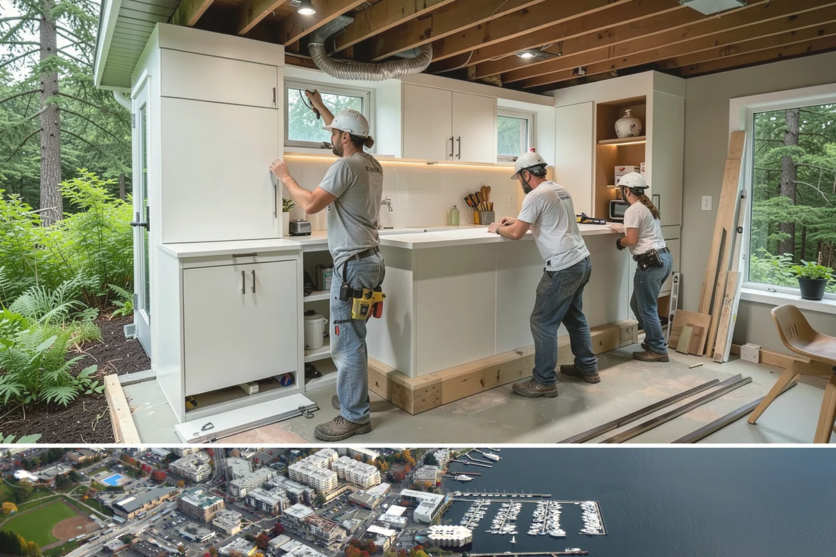 Fireplace Refacing in Kirkland, King County, WA - Refacing is an interior project that fits any season and is a favorite winter refresh while the fireplace is in use.
