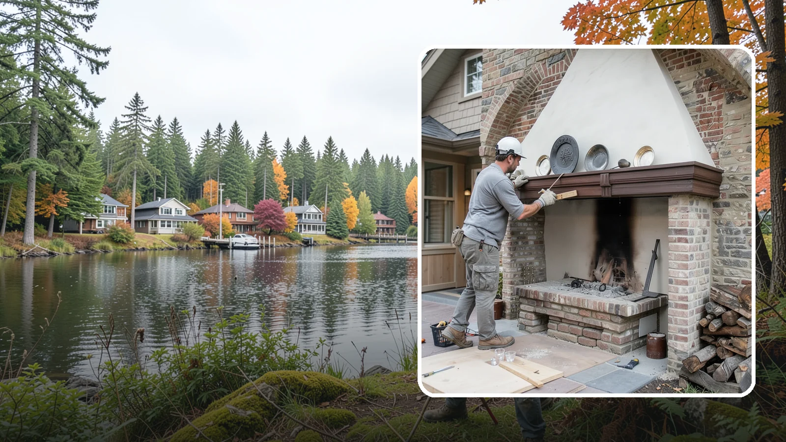 Fireplace Refacing in La Conner, Skagit County, WA - A fresh stone, tile, or brick face that modernizes your fireplace in a single project.
