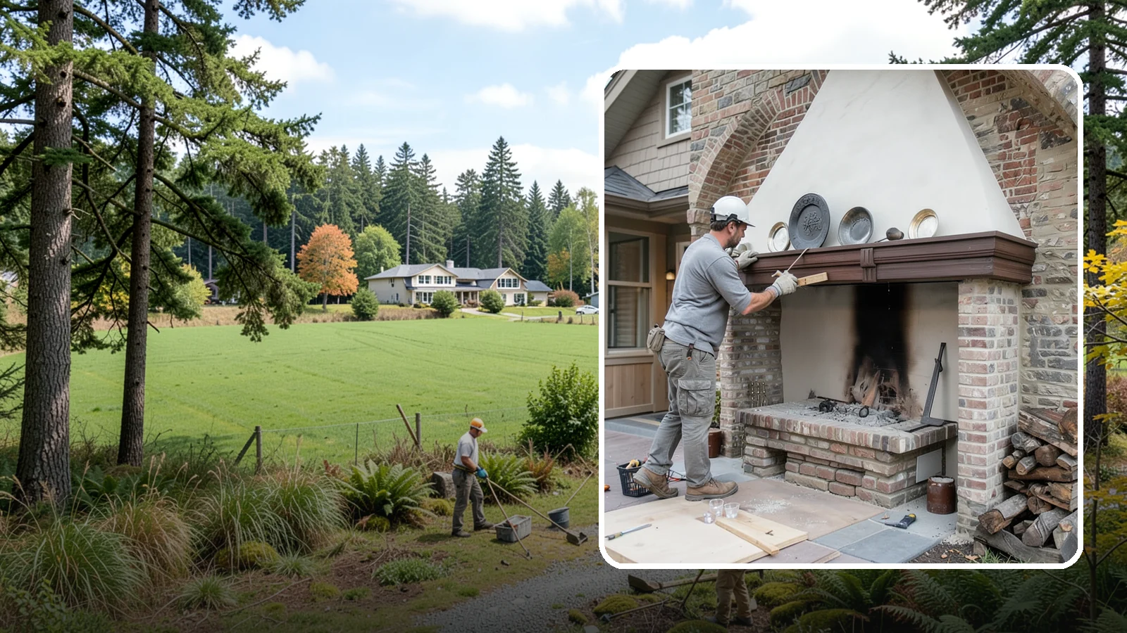 Fireplace Refacing in Lyman, Skagit County, WA - A fresh stone, tile, or brick face that modernizes your fireplace in a single project.