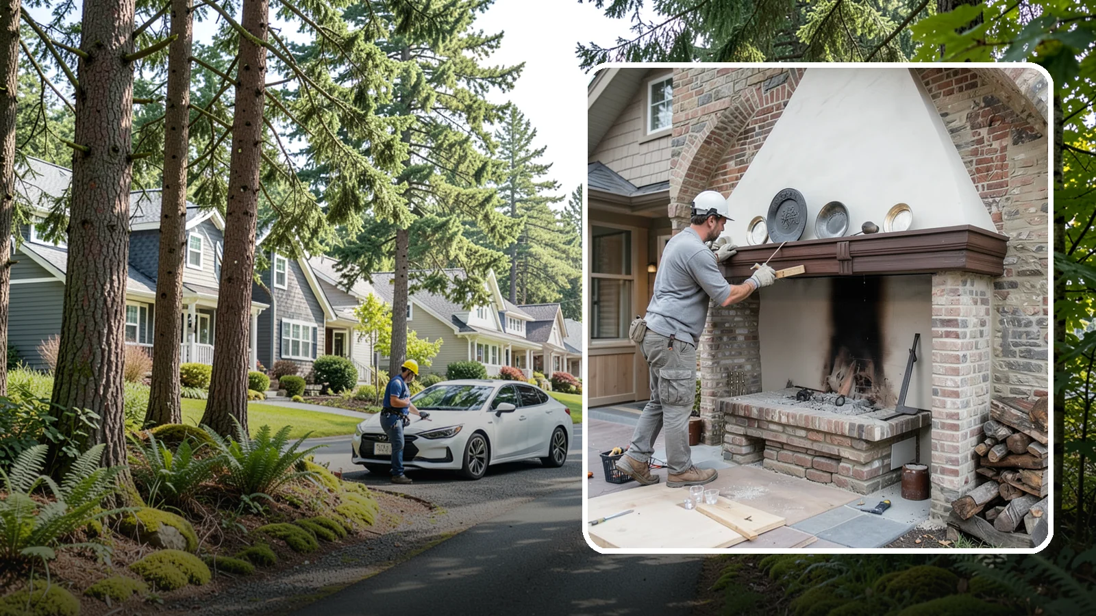 Fireplace Refacing in Normandy Park, King County, WA - A fresh stone, tile, or brick face that modernizes your fireplace in a single project.