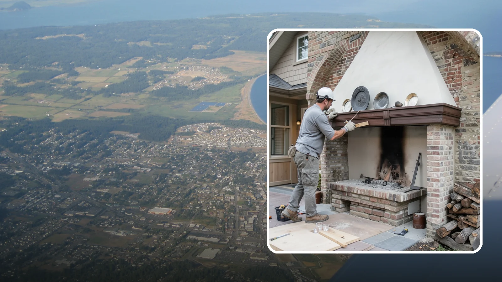 Fireplace Refacing in Oak Harbor, Island County, WA - A fresh stone, tile, or brick face that modernizes your fireplace in a single project.