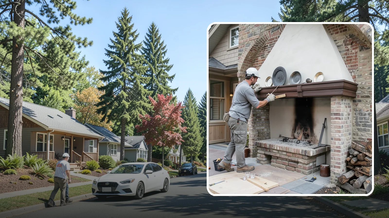 Fireplace Refacing in Orting, Pierce County, WA - A fresh stone, tile, or brick face that modernizes your fireplace in a single project.