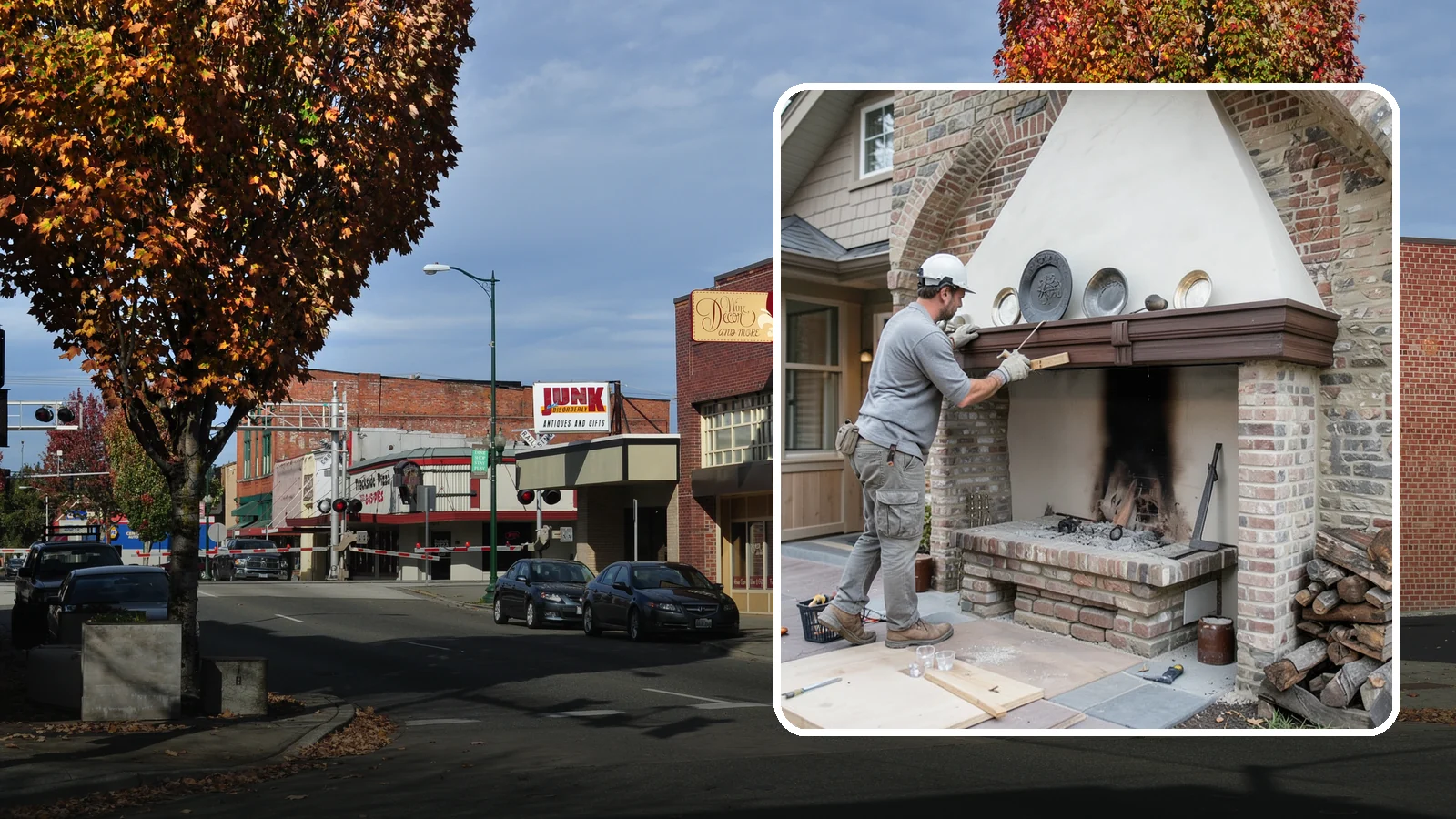 Fireplace Refacing in Puyallup, Pierce County, WA - A fresh stone, tile, or brick face that modernizes your fireplace in a single project.