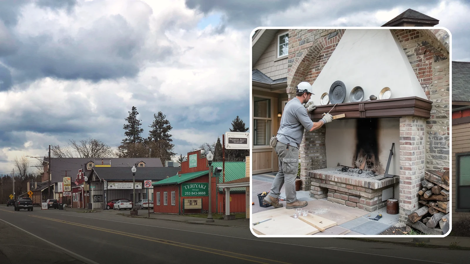 Fireplace Refacing in Roy, Pierce County, WA - A fresh stone, tile, or brick face that modernizes your fireplace in a single project.