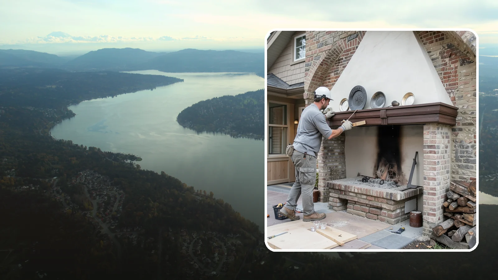 Fireplace Refacing in Sammamish, King County, WA - A fresh stone, tile, or brick face that modernizes your fireplace in a single project.