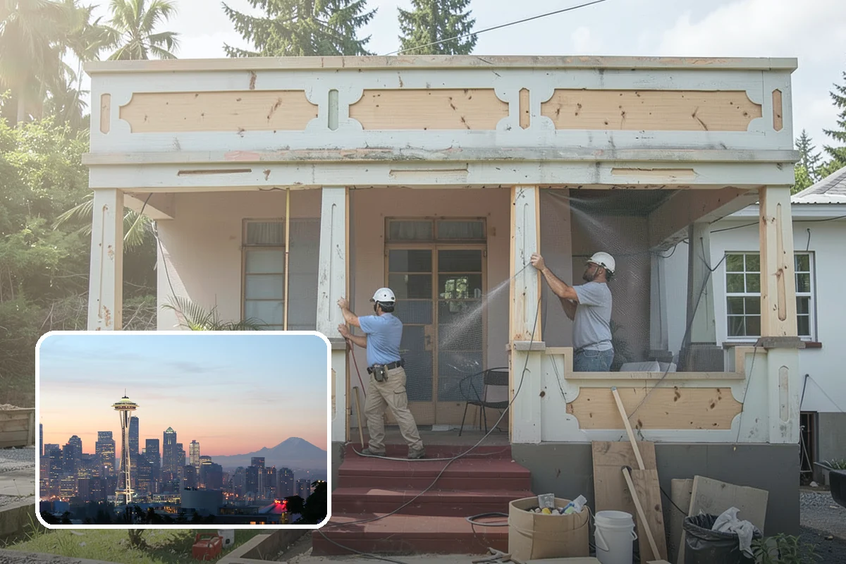 Fireplace Refacing in Seattle, King County, WA - Dramatic update without structural rebuilding