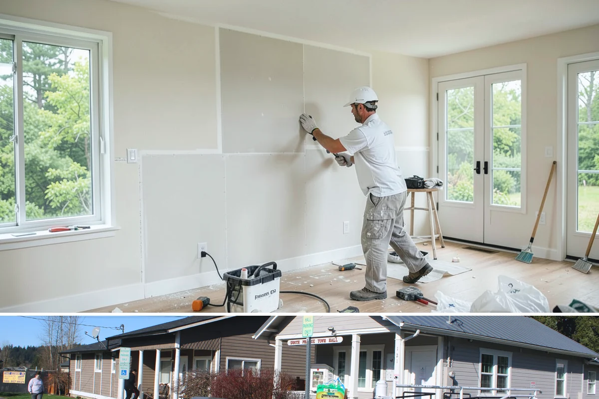 Fireplace Refacing in South Prairie, Pierce County, WA - Refacing is an interior project that fits any season and is a favorite winter refresh while the fireplace is in use.