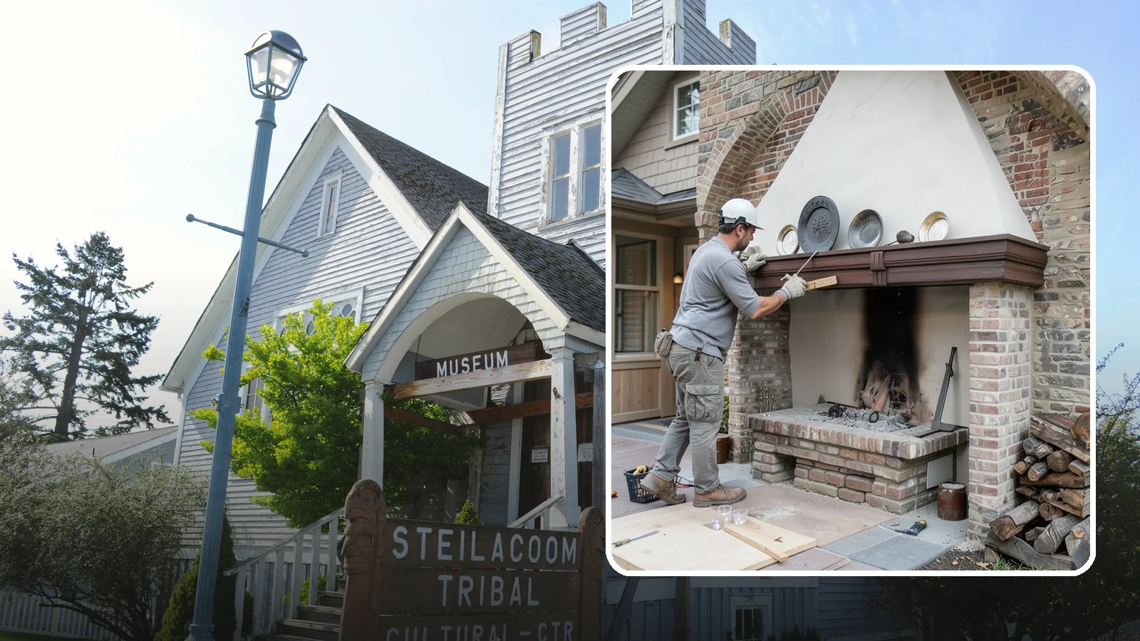 Fireplace Refacing in Steilacoom, Pierce County, WA - A fresh stone, tile, or brick face that modernizes your fireplace in a single project.