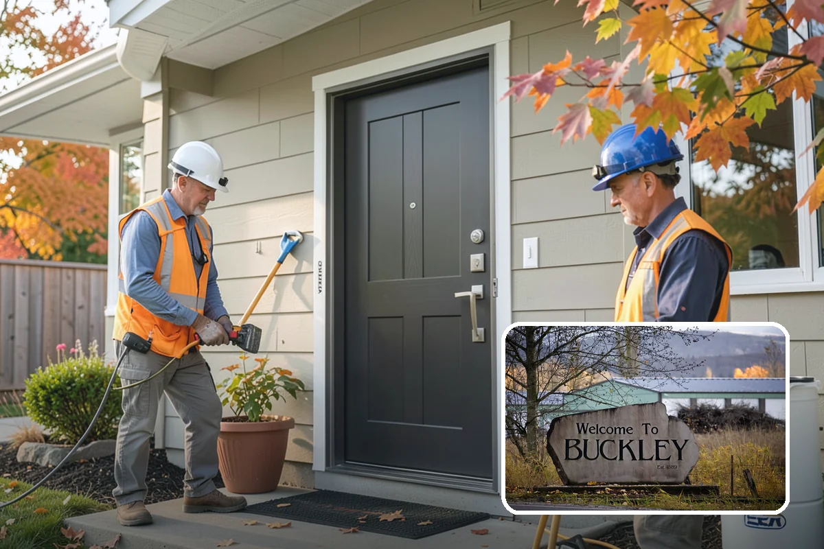Fireplace Remodel in Buckley, Pierce County, WA - Modernizes a dated fireplace