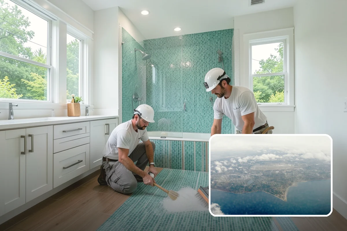 Fireplace Remodel in Burien, King County, WA - Modernizes a dated fireplace