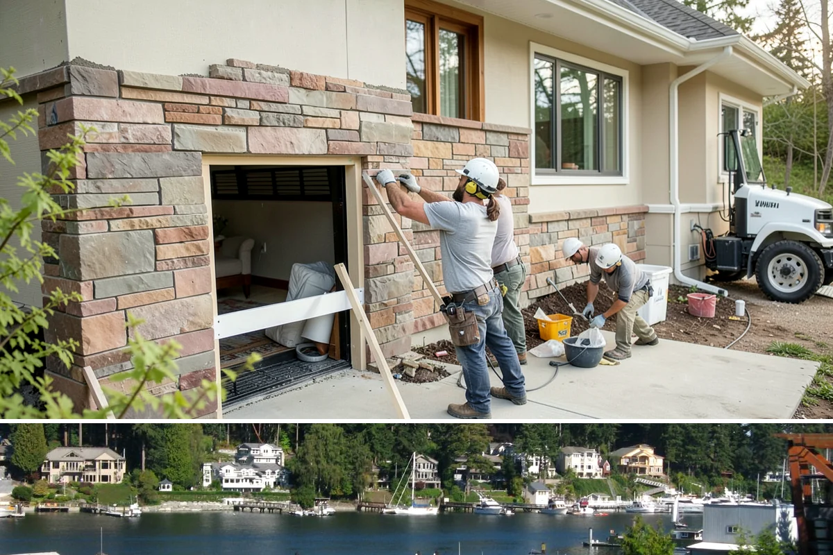 Fireplace Remodel in Gig Harbor, Pierce County, WA - Fireplace remodels suit late summer and early fall so the refreshed hearth is ready before the cold, wet season.