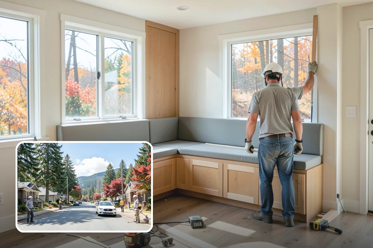 Fireplace Remodel in Hunts Point, King County, WA - Modernizes a dated fireplace
