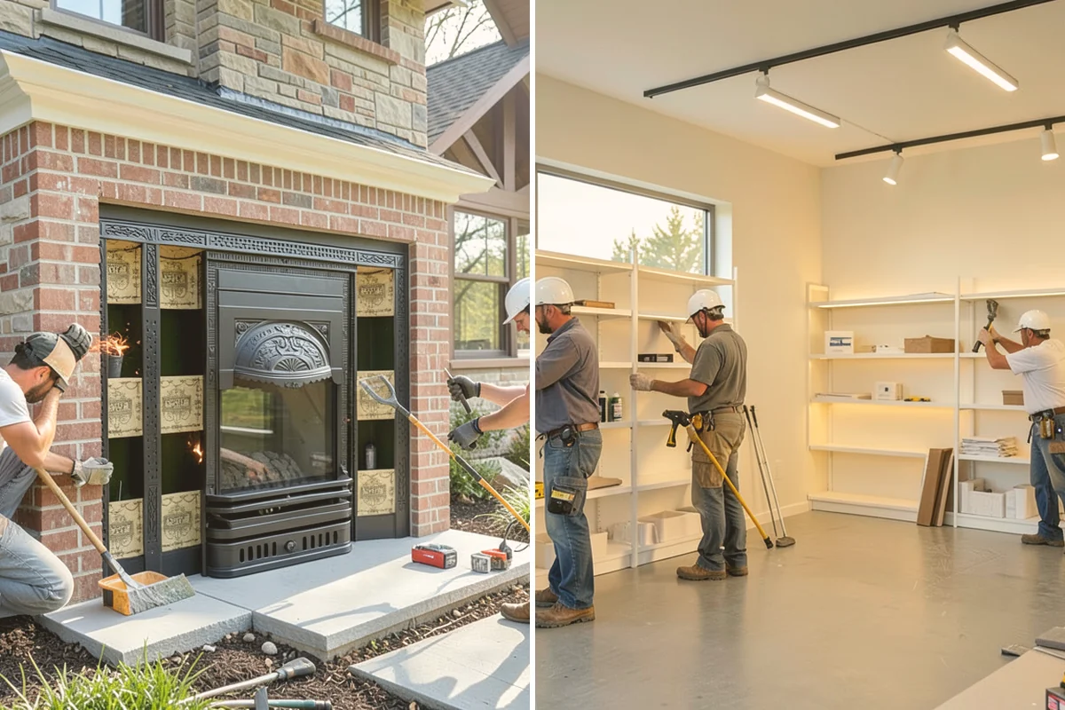 Fireplace Remodel in Mount Vernon, Skagit County, WA - Remove dated facing and assess the firebox