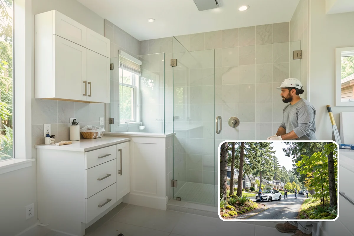 Fireplace Remodel in Normandy Park, King County, WA - Modernizes a dated fireplace