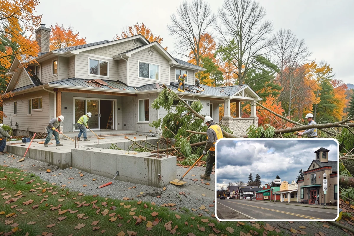 Fireplace Remodel in Roy, Pierce County, WA - Modernizes a dated fireplace