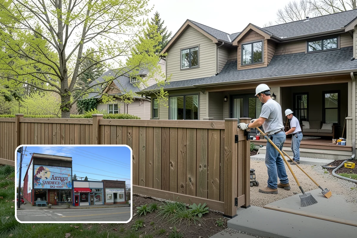 Fireplace Remodel in Ruston, Pierce County, WA - Modernizes a dated fireplace
