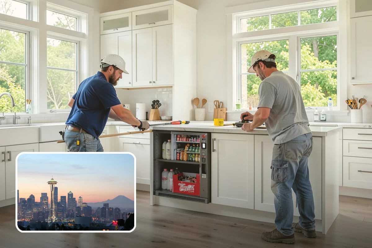 Fireplace Remodel in Seattle, King County, WA - Modernizes a dated fireplace