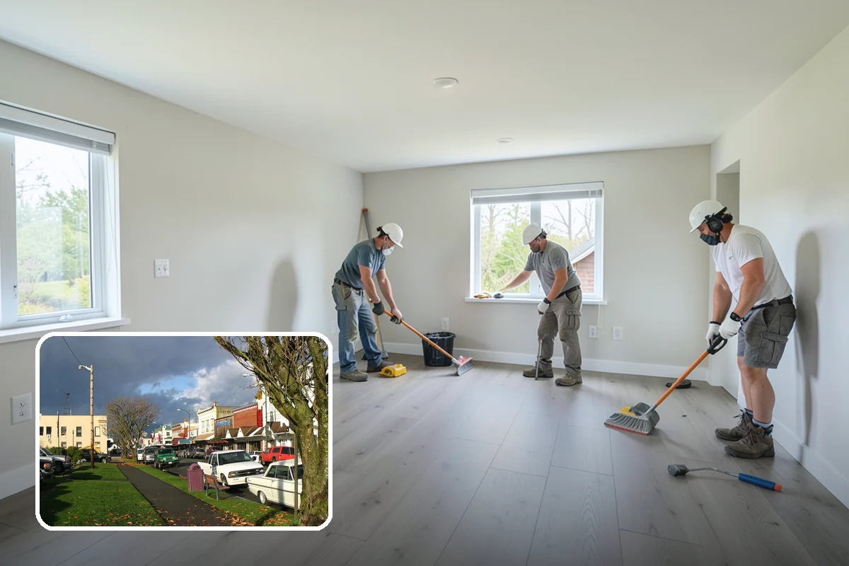 Fireplace Surround in Arlington, Snohomish County, WA - Frames the fireplace as a focal point