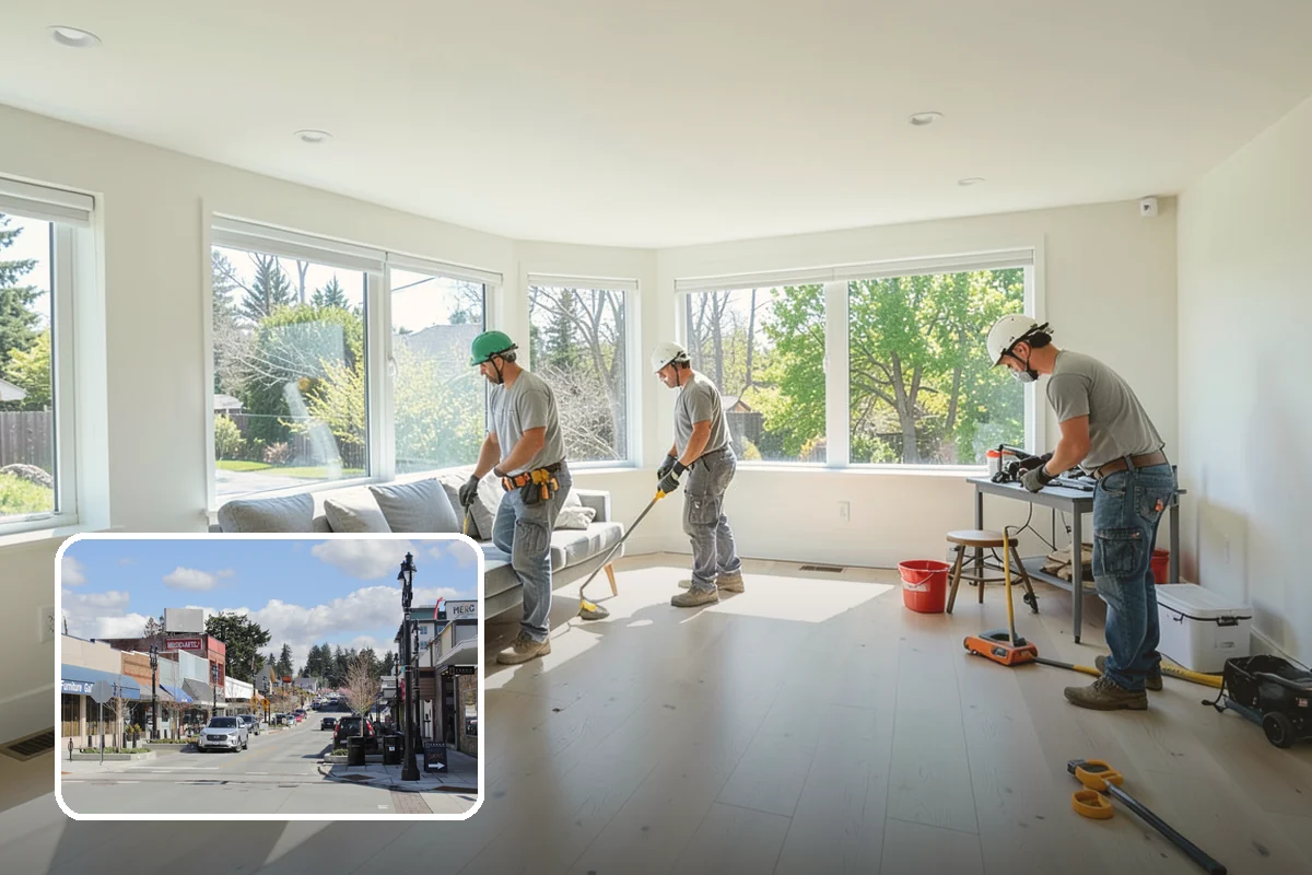 Fireplace Surround in Bothell, King County, WA - Frames the fireplace as a focal point