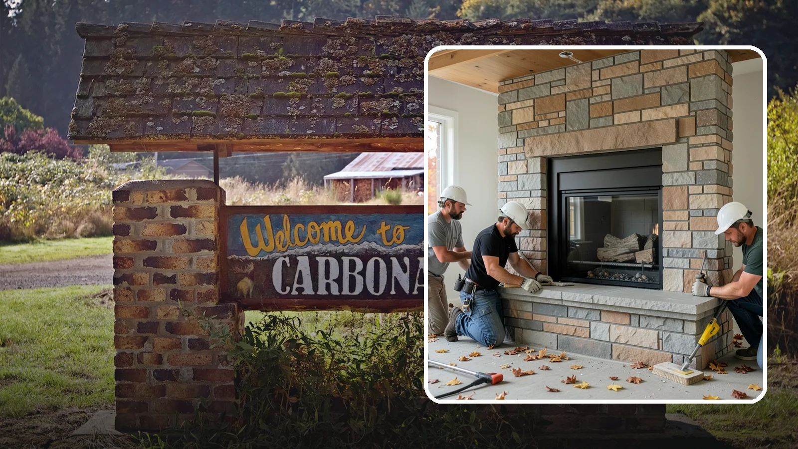Fireplace Surround in Carbonado, Pierce County, WA - Building a custom fireplace surround that frames the hearth as a room's centerpiece.