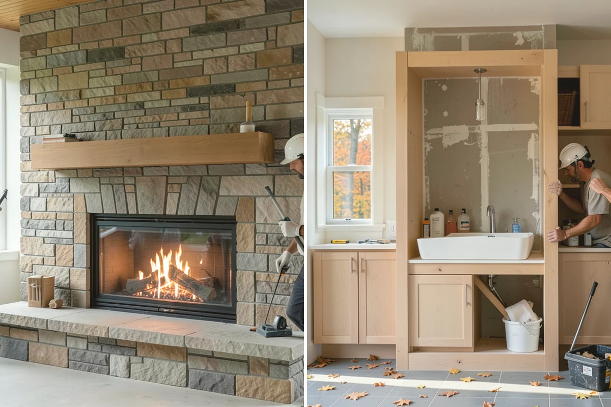 Fireplace Surround in Carbonado, Pierce County, WA - Design the surround and select materials
