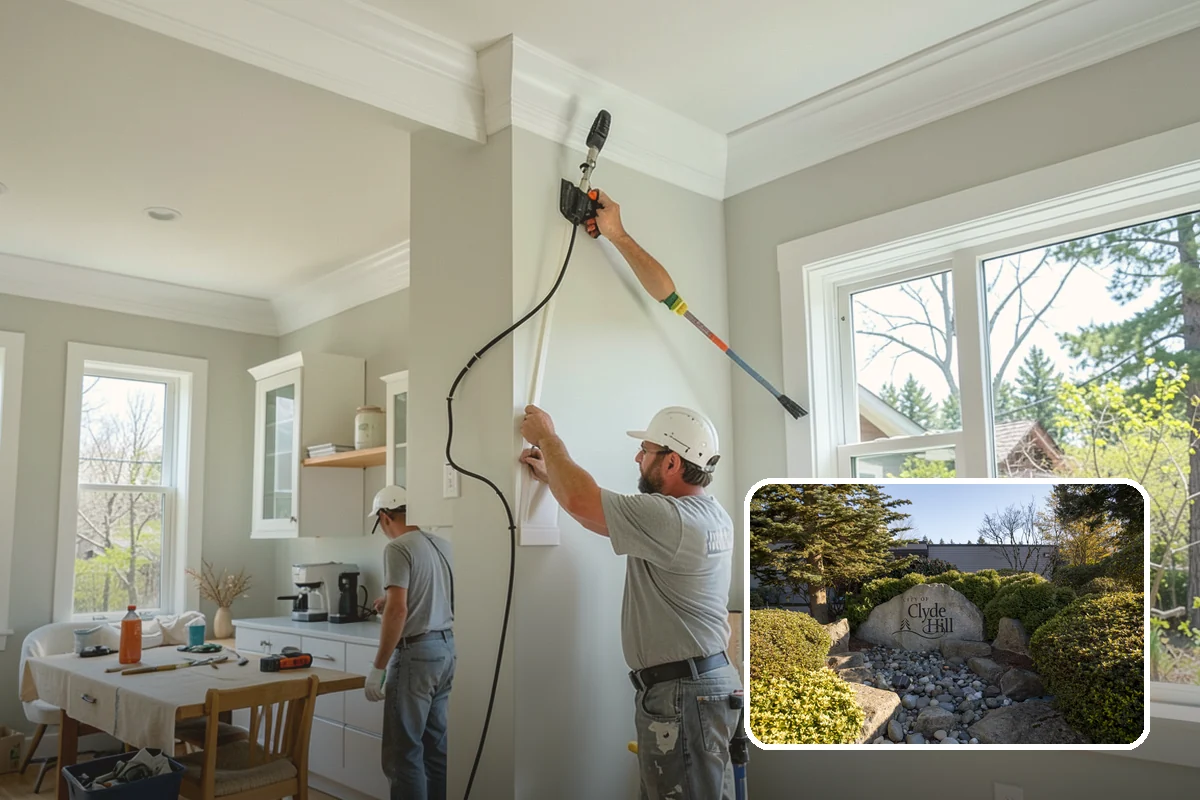 Fireplace Surround in Clyde Hill, King County, WA - Frames the fireplace as a focal point