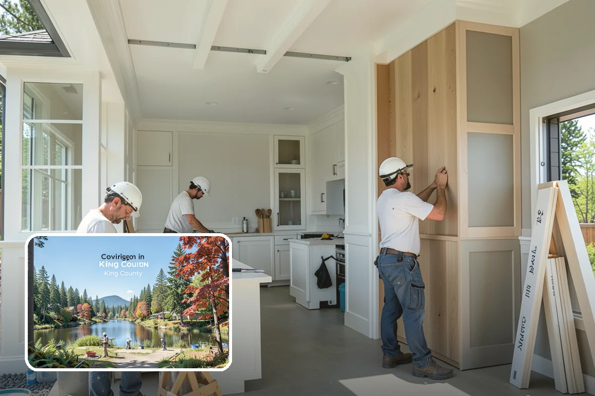 Fireplace Surround in Covington, King County, WA - Frames the fireplace as a focal point