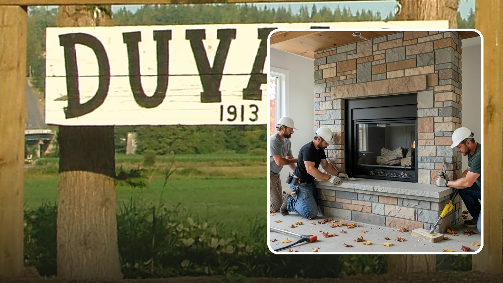 Fireplace Surround in Duvall, King County, WA - Building a custom fireplace surround that frames the hearth as a room's centerpiece.