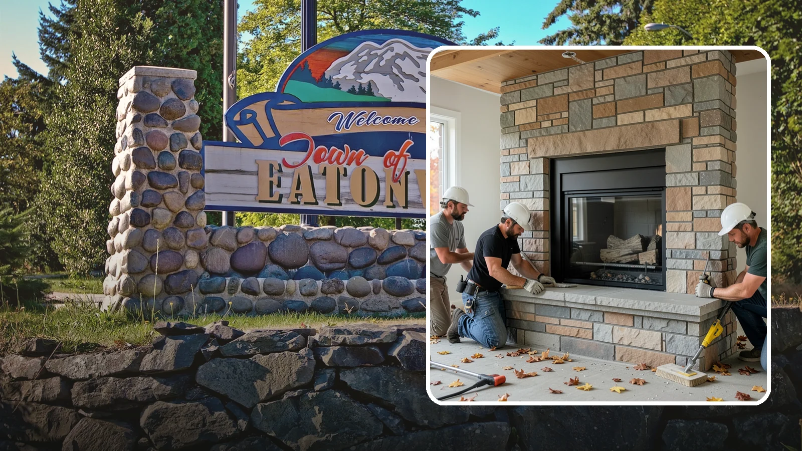 Fireplace Surround in Eatonville, Pierce County, WA - Building a custom fireplace surround that frames the hearth as a room's centerpiece.