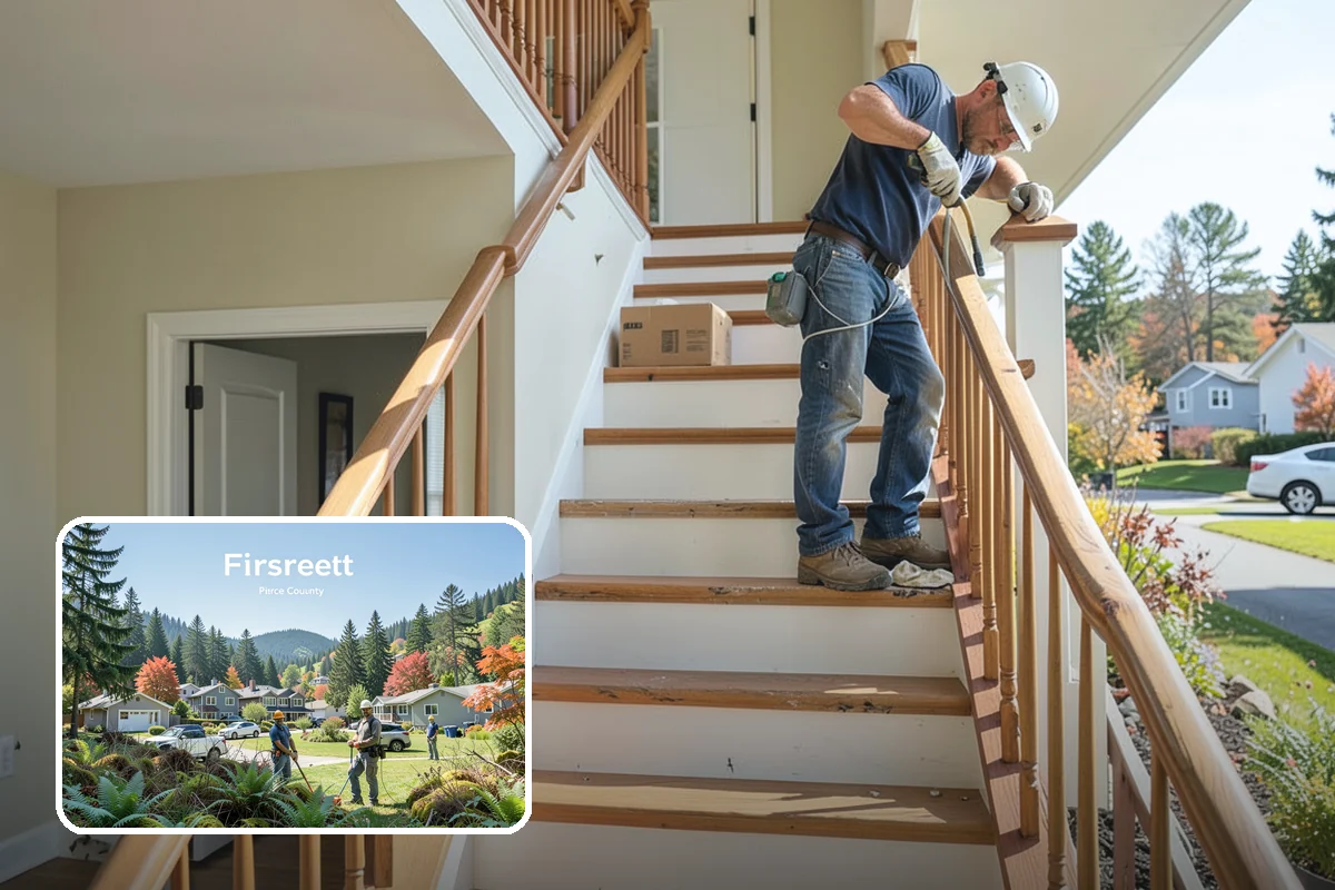 Fireplace Surround in Fircrest, Pierce County, WA - Frames the fireplace as a focal point