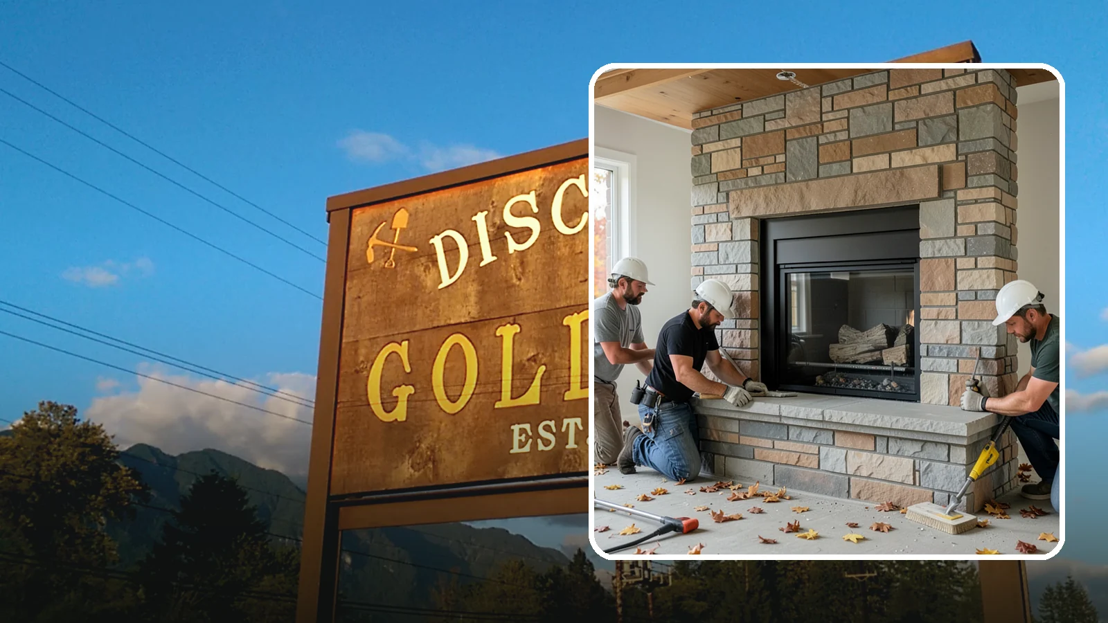 Fireplace Surround in Gold Bar, Snohomish County, WA - Building a custom fireplace surround that frames the hearth as a room's centerpiece.